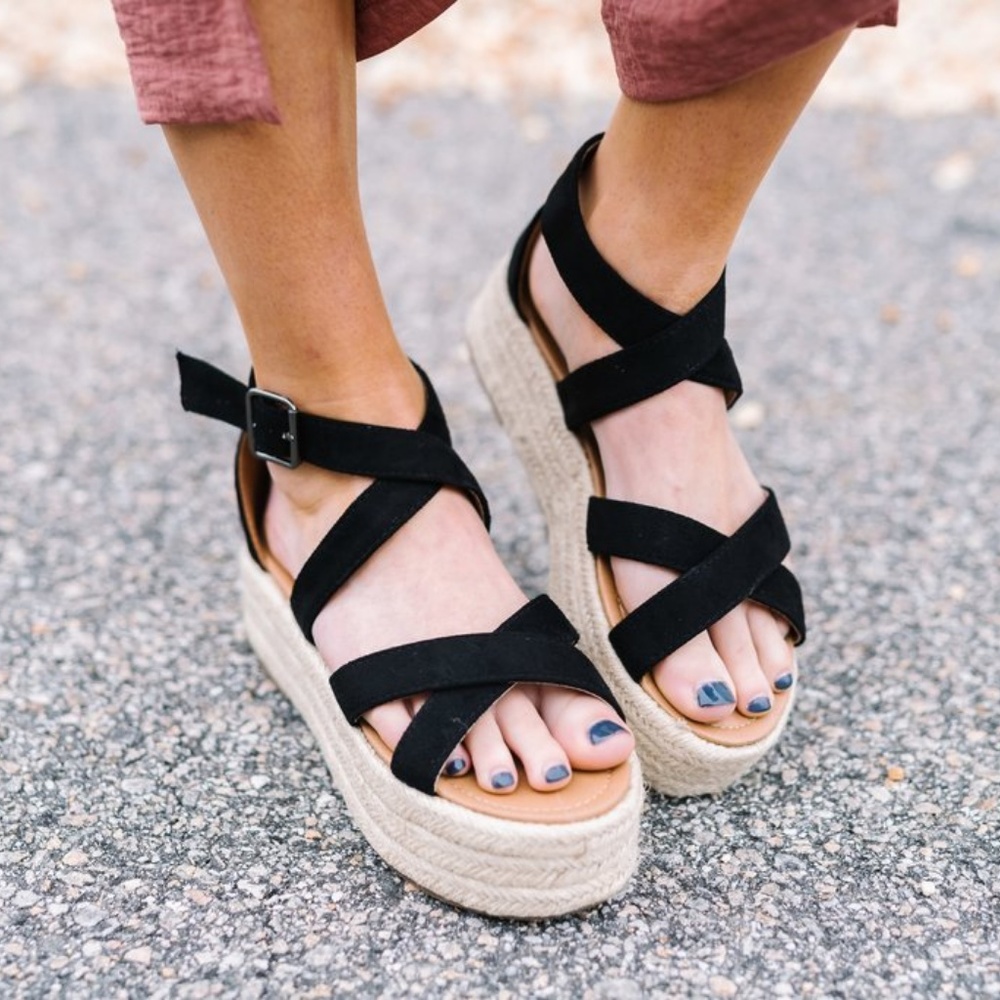 Fatima Espadrille Platform Black - Picture 5 of 6